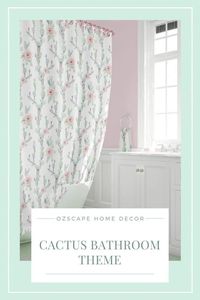 Sweet cactus watercolor bathroom theme for your girls  bathroom decor will delight all boho girly girls.  Let your toddler bathe amongst this gorgeous  cactus flower shower curtain. Browse our kids bathroom decor ideas and more  kids designs @ https://etsy.me/3hF6z6N  #ozscapehomedecor   #girlsbathroomideas #cactuswatercolor #girlsbathroomdecor  #girlsbathroomsisters #cactusbathroomtheme #girlsbathroomdesign  #kidsbathroommakeover