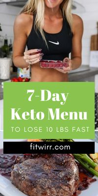 7-day 3-meal keto diet menu to lose 10 lbs fast. This keto meal plan is easy to follow and loaded with healthy fats and low carbs. If you are looking to start a keto diet to lose weight fast, here is the keto menu for you. #ketomenu