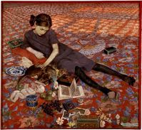 The girl on the red carpet by Felice Casorati: History, Analysis & Facts 1912