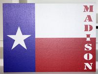 Personalize your Texas Flag bulletin board and bring a little home with you to your dorm or apartment.