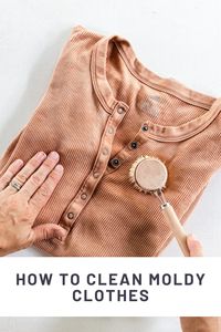 Getting rid of mold stains on clothing never seems easy – but this DIY mold remover recipe works great! It’s natural, cost-effective, and it leaves your clothes looking like new.