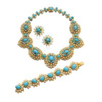 Turquoise and diamond parure, circa 1965 | Magnificent Jewels and Noble Jewels | Jewelry | Sotheby's