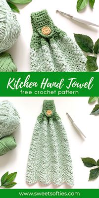 Kitchen Hand Towel (Free Crochet Pattern) - Sweet Softies