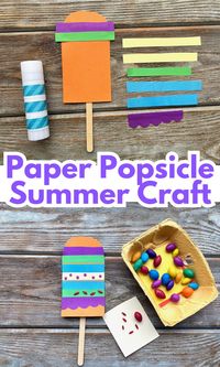 Easy Paper Popsicle Summer Craft - In The Playroom