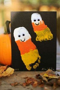 Halloween Candy Corn Footprints