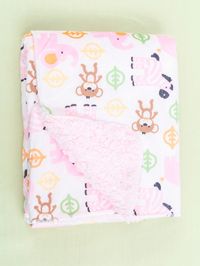 Pink  Collar  Flannelette   Embellished   Baby Supplies