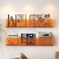 - This unique orange wall shelf made of high-quality acrylic can be used to store magazines and newspapers, which is both beautiful and practical.- Suitable for bedroom, living room, study and other any space, equipped with stainless steel screw accessories, installation is also very simple and convenient.- Believe it will bring a very good use experience and add artistic beauty to the home.