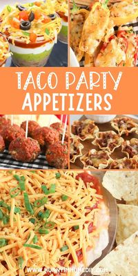 Looking for the best party food ideas for Cinco de May or the Super Bowl? You can go wrong with these taco appetizers! From delicious pinwheels to easy dips, you'll find everything you need to whip up some amazing finger food recipe ideas to feed a crowd at your next party. Everyone will love these taco flavored snacks.