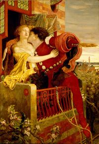 Romeo and Juliet, 1870 ~ by Ford Madox Brown (1821-1893) (also In the Victorian era art)