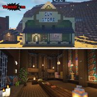 A Wild West Gun Store built in Minecraft