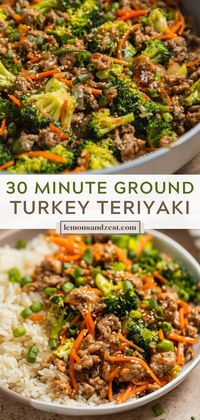 A simple weeknight dinner ready in under 30 minutes, this Ground Turkey Teriyaki Stir Fry is just the right amount of sweet and savory. A simple homemade teriyaki sauce is easier than you think--with a hint of orange zest and all the flavor the whole family will love!