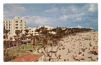 VINTAGE POSTCARD FL Lummus Park and Beach Miami Beach Florida Unposted Chrome $4.95 - PicClick