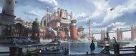 ArtStation - An industrial city on the sea