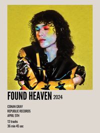 minimal aesthetic polaroid album poster for found heaven by conan gray