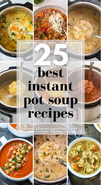 All of our favorite Instant Pot Soup recipes in one place! These cozy instant pot recipes will keep you warm this fall and winter From chicken soup, potato soup, vegetable soup -- there's an easy pressure cooker soup recipe for everyone!! #instantpot #soup #dinner | instant pot soup recipes | instant pot recipes | healthy instant pot recipes | healthy dinner ideas | easy dinner recipes