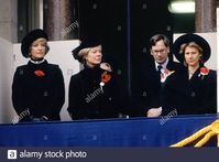 Download this stock image: LtoR Princess Michael, Katharine Duchess of Kent, Duke and Duchess of Gloucester attend the Remembrance service at The Cenotaph, London, England Novem - 2ATMRF7 from Alamy's library of millions of high resolution stock photos, illustrations and vectors.