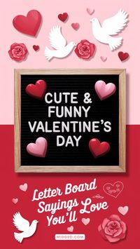 short valentines day letter board quotes ❤️ Get inspired for Valentine’s Day with 120 cute letter board ideas! From funny and sweet quotes to short and memorable sayings, this list will make your Valentine’s Day celebrations even more special. Create a board that spreads love and laughter! 💌 Find the perfect Valentine’s Day letter board quotes—short, sweet, funny, or cute sayings—to celebrate love and bring smiles to your loved ones this season.