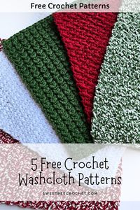 5 Free Crochet Washcloth Patterns - Sweet Bee Crochet