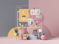 Les illustrations 3D tendances de Peter Tarka | Webdesigner Trends