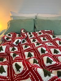 Vintage Inspired Christmas Tree Afghan Crochet Pattern PDF Instant Digital Download Evergreen Pine Tree Blanket Holiday Winter Throw - Etsy