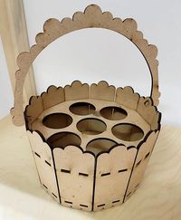 The vector file Laser Cut Decorative Easter Bucket Easter Egg Basket CDR File is a Coreldraw cdr ( .cdr ) file type, size is 604.66 KB, under wooden easter decorations vectors.