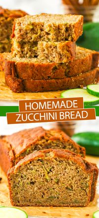 This Zucchini Bread has to be one of the best ways to use zucchini ever! It’s super moist and full of flavor from using both brown sugar and a bit of cinnamon. It’s easy to make and will be your new favorite!