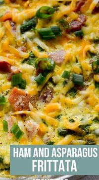 Weight Watchers Ham & Asparagus Frittata Recipe with Smart Points   #weightwatchers #smartpoints #breakfast #recipes