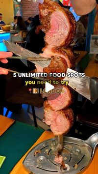 London Food Blogger & Recipes | 🇬🇧🇹🇭 Chan on Instagram: "💸5 London Unlimited FOOD Spots👇

Who else loves bottomless or unlimited food?! 🙋🏻‍♀️Here are 5 different cuisines at restaurants where you can get bottomless deals

🌟 Which one would you go for? 🌟

🫶 FOLLOW @life_of_foods_ FOR MORE! 🫶

——
1️⃣ PRETO
🇧🇷 Brazilian grilled meats & sides
📍 various branches inc Victoria, West End
💰 unlimited salad bar & hot dishes (sides) for £25pp or with meats for £30pp

✅ unlimited Brazilian hot & cold sides, plus various roast meats (from steak, lamb, buffalo, chicken, pork, etc). They bring the meats around on skewers and cut it off for you

2️⃣ PICK & CHEESE
🧀 Cheese & Charcuterie Conveyor Belt
📍 Covent Garden, Seven Dials Market
💰 cheese & charcuterie for £28pp for 1 hr 15 mins. E