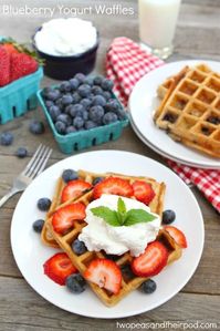 Blueberry & Strawberry Yogurt Whole Grain Waffles (Love it!)