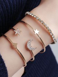 Yellow Gold Glamorous Collar  Zinc Alloy  Sets Embellished   Jewelry