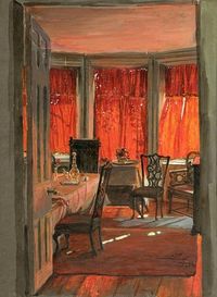 William Holman Hunt- Edith Holman Hunt’s Drawing Room.1925-28. Look at the glow of light