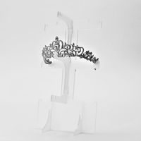 £6.99 Acrylic Tiara Display Stand, ideal for displaying sunglasses in both home and retail settings. Simple flat-pack design.