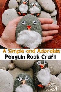 A Simple and Adorable Penguin Rock Craft for Kids • Little Pine Learners