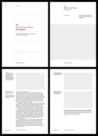 A functional A4 single column report grid system for Adobe InDesign. Perfect for creating business brochures, white papers, and case studies. The template includes Swiss style layouts, style sheets, and proportional leading, making it well-suited for both print and digital PDF publications.