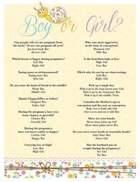 Gender Reveal Game: Boy or Girl | Etsy