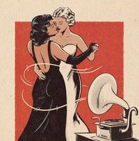 In her illustrations, Jenifer Prince recreates vintage pulp comics as sapphic love stories