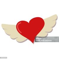 cartoon linear doodle winged heart - Google Search