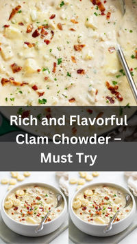 Try this rich and flavorful New England clam chowder recipe that's easy and homemade. This authentic chowder, made from scratch, offers the best taste and is a healthy choice for your diet.