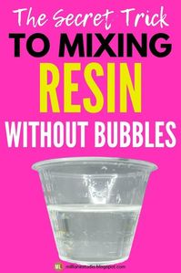 Want to know how to mix resin without bubbles? Here's a simple trick that will make so much difference to the amount of bubbles you stir into the epoxy resin when you're mixing it. Try this one thing, and it will change the way you work with resin forever!