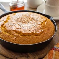 This easy Sweet Potato Cornbread recipe is the perfect side dish to serve alongside soup, chili or to elevate a simple bowl of pinto beans.