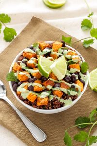 Sweet Potato and Black Bean Quinoa Bowls