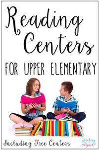 This post shares 10 reading center ideas for upper elementary students that are rigorous and engaging. Several freebies on this post.