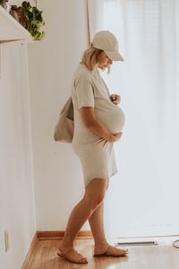 New in, maternity friendly styles at Tradlands.    #maternityfriendlydress #tradlands #ethicalmaternityclothes #maternitystyle #pregnancystyle #howtosytleabaseballcap