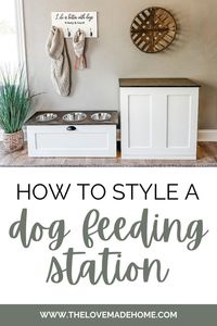 Transform your dog's mealtime routine with our innovative dog feeding station! Featuring convenient pet feeders with a hidden storage drawer, ample dog food storage, and built-in leash racks for easy organization. Plus, our modern and minimalist design will elevate your home decor. Give your furry friend the ultimate dining experience. Use code: PINTEREST10