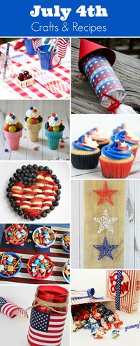 Our 25 favorite 4th of July crafts and recipes with fun projects for kids, yummy desserts, centerpieces, activities for kids, and more.