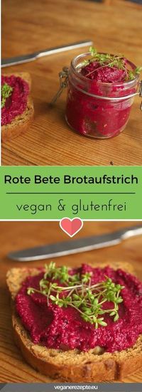 Rote Bete Meerrettich Brotaufstrich bietet nicht nur tolle Farben, sondern auch ein grandioses Geschmackserlebnis. Dazu vegan und glutenfrei. Entdeckt von Vegalife Rocks: www.vegaliferocks.de ✨ I Fleischlos glücklich, fit & Gesund✨ I Follow me for more vegan inspiration @vegaliferocks