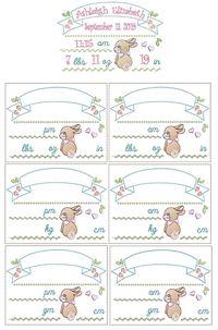 Bunny Birth Announcement Template