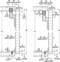 Sliding Door Hardware, Slido F-Line21 20A, set - in the Häfele America Shop