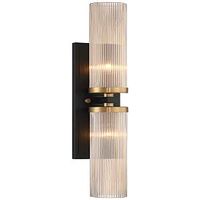 Stiffel Palais 20 1/4" Black Brass 2-Light Wall Sconce - #736N1 | Lamps Plus