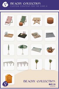 You can find this Sims 4 beach CC at number 44 on my Sims 4 pool CC finds list! It’s packed with everything from stunning umbrellas, both open and closed, to decor CC, furniture CC, and even tree CC. Whether you're looking to create a beautiful poolside setup or a relaxing beach day, this collection has got you covered. I've pinned this list to my Sims 4 CC packs board because it’s a must-have for taking your Sims’ pool and beach adventures to the next level!